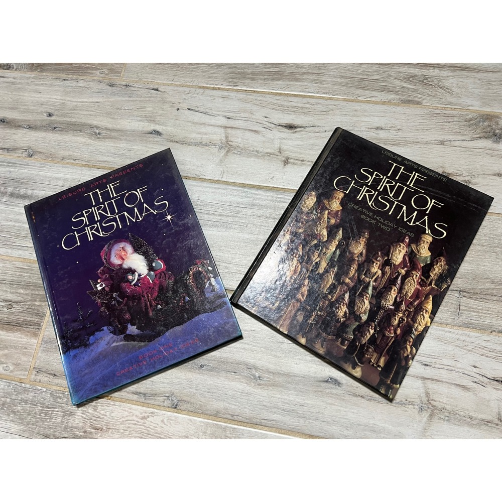Leisure Arts The Spirit of Christmas Book 1 & 2 Set Multi Adult Vintage Holiday